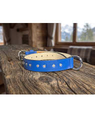 Collare Cane Artigianale Iris in Cuoio e Swarovski®  | Bullophilosophy®
