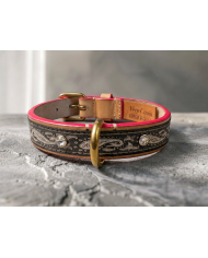Pitti collare in vero cuoio concia vegetale per bulldog inglese francese cani di Bullophilosophy